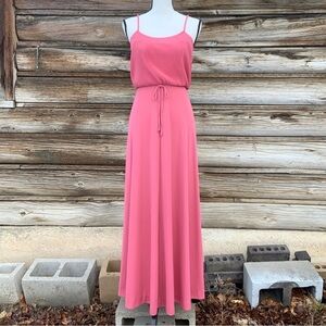 Vintage 1970s JOSEPH MAGNIN ~ Dusty Rose Full-Length Dress ~ Size Small